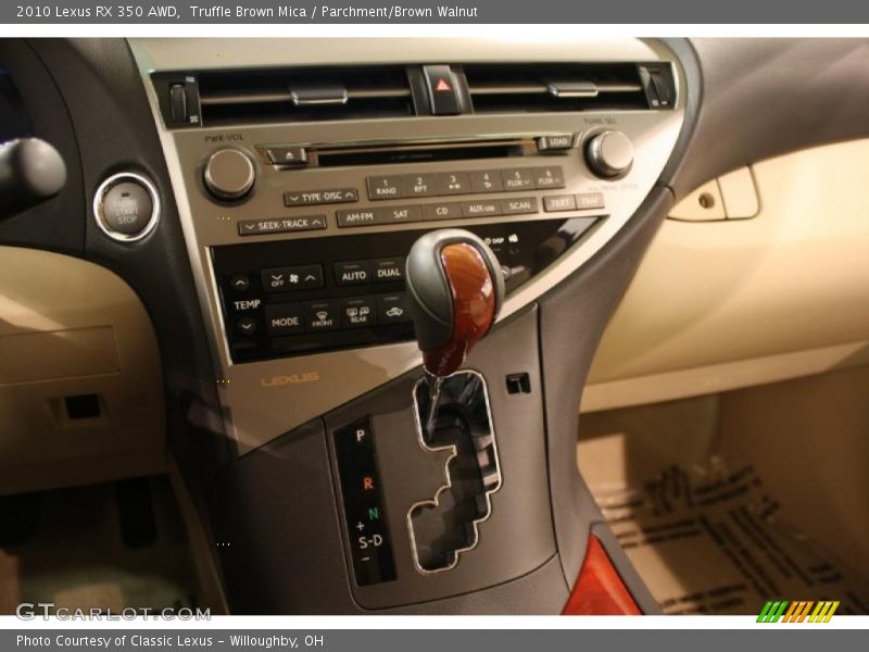 Truffle Brown Mica / Parchment/Brown Walnut 2010 Lexus RX 350 AWD