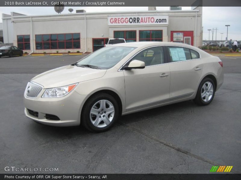Gold Mist Metallic / Cocoa/Light Cashmere 2010 Buick LaCrosse CX