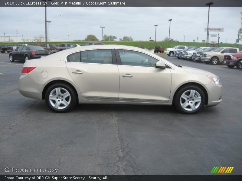 Gold Mist Metallic / Cocoa/Light Cashmere 2010 Buick LaCrosse CX