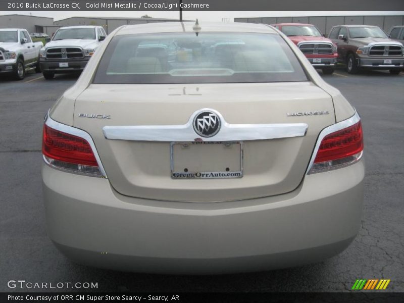 Gold Mist Metallic / Cocoa/Light Cashmere 2010 Buick LaCrosse CX