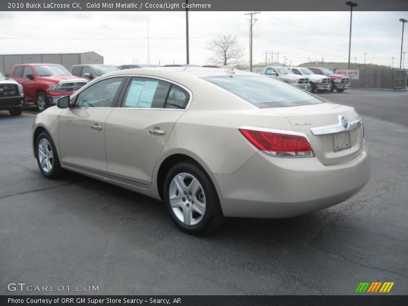 Gold Mist Metallic / Cocoa/Light Cashmere 2010 Buick LaCrosse CX