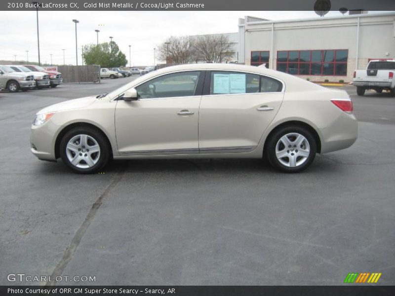 Gold Mist Metallic / Cocoa/Light Cashmere 2010 Buick LaCrosse CX