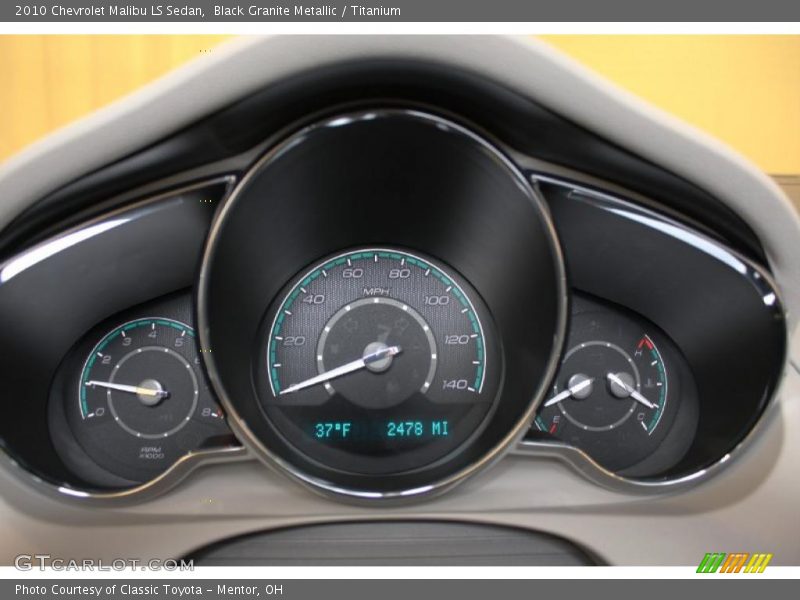 Black Granite Metallic / Titanium 2010 Chevrolet Malibu LS Sedan
