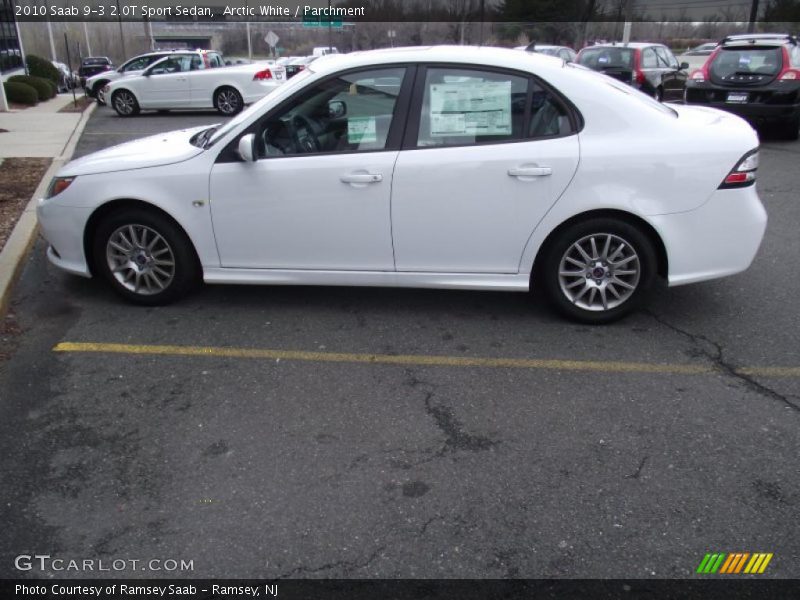 Arctic White / Parchment 2010 Saab 9-3 2.0T Sport Sedan