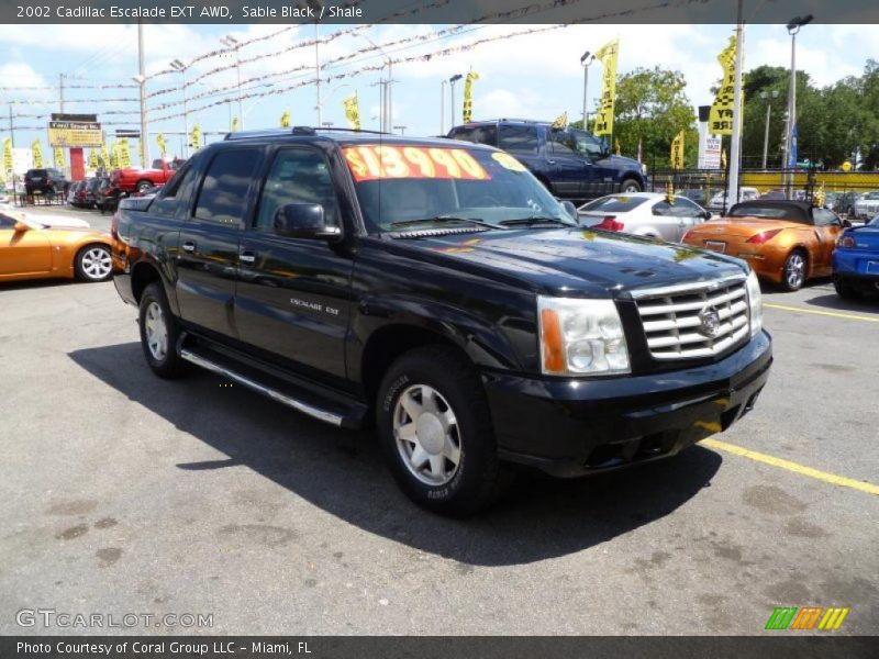 Sable Black / Shale 2002 Cadillac Escalade EXT AWD