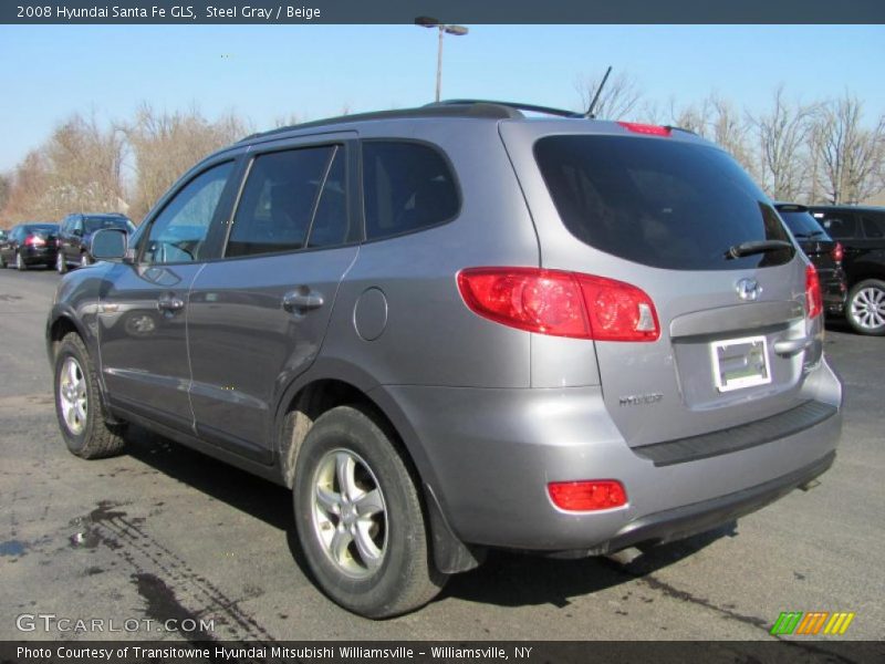 Steel Gray / Beige 2008 Hyundai Santa Fe GLS