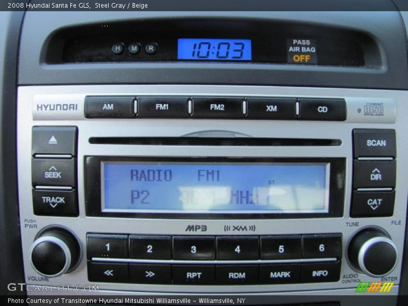 Steel Gray / Beige 2008 Hyundai Santa Fe GLS