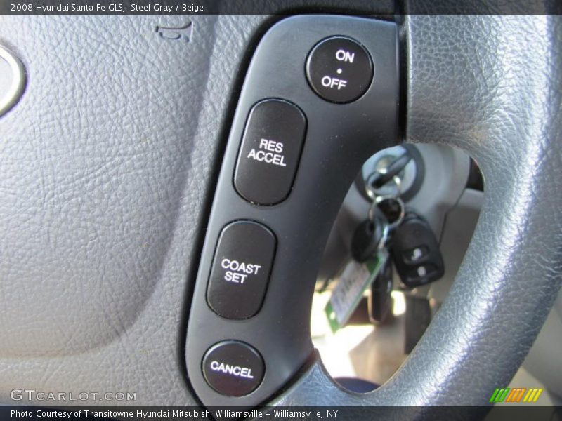 Steel Gray / Beige 2008 Hyundai Santa Fe GLS