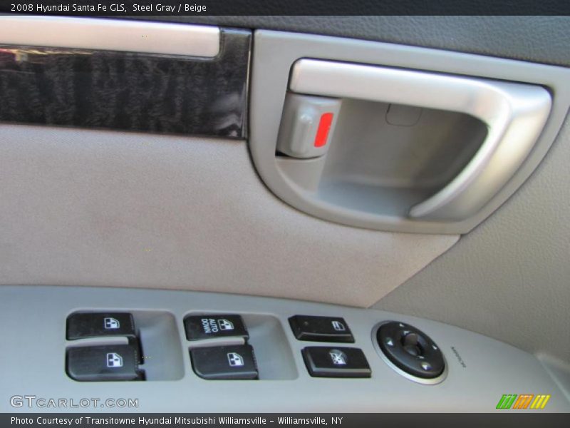 Steel Gray / Beige 2008 Hyundai Santa Fe GLS