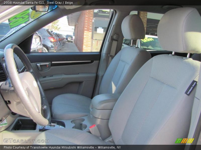 Steel Gray / Beige 2008 Hyundai Santa Fe GLS