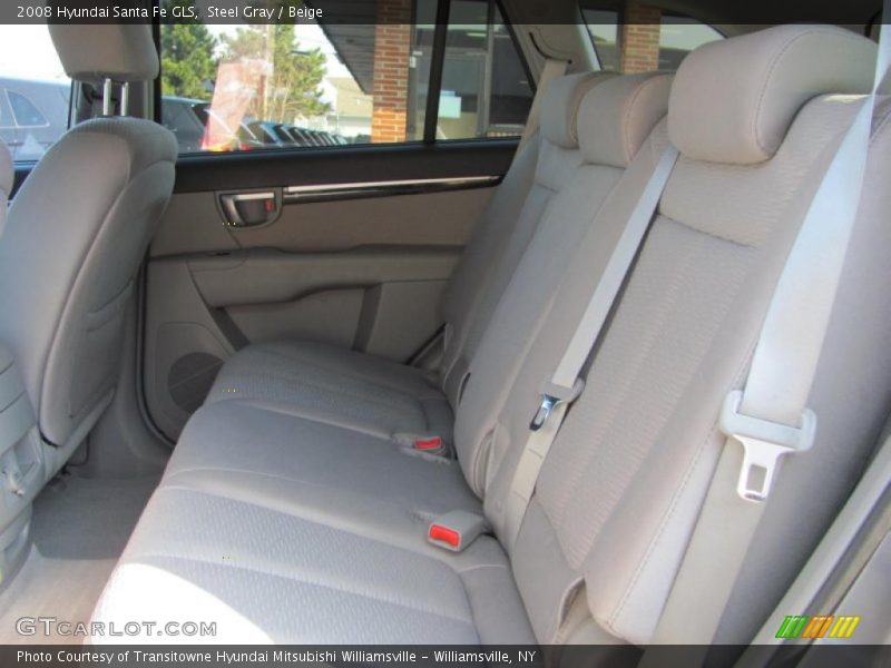 Steel Gray / Beige 2008 Hyundai Santa Fe GLS