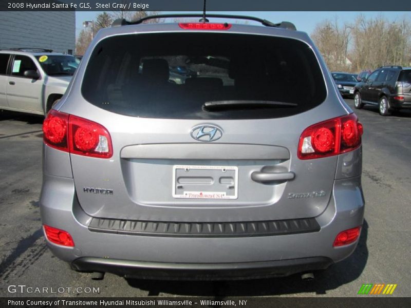 Steel Gray / Beige 2008 Hyundai Santa Fe GLS