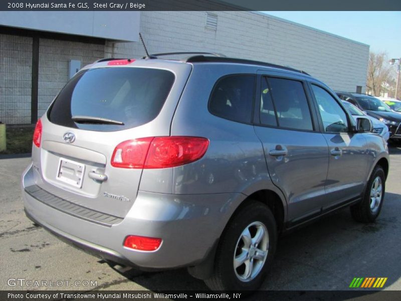 Steel Gray / Beige 2008 Hyundai Santa Fe GLS