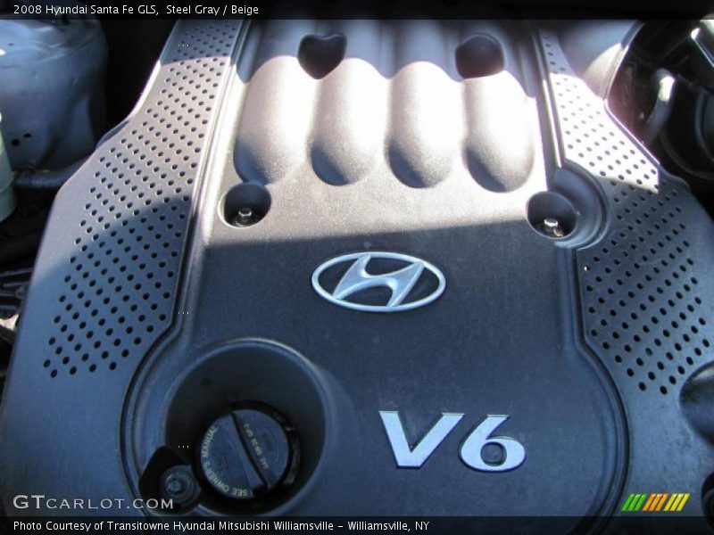 Steel Gray / Beige 2008 Hyundai Santa Fe GLS