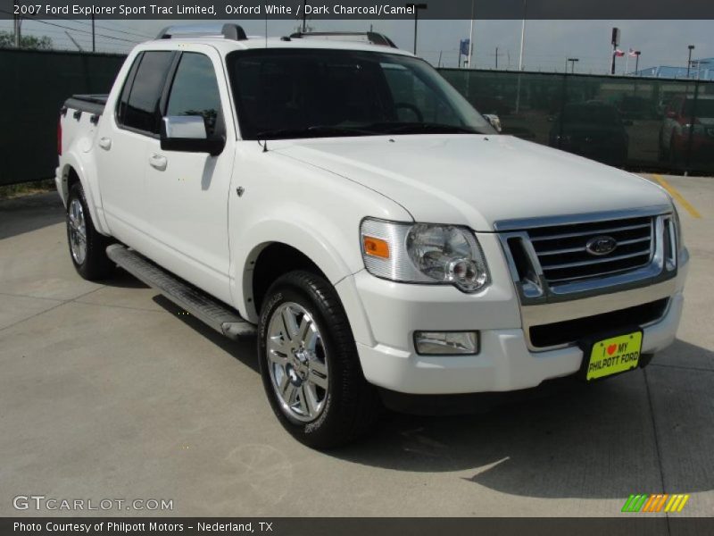 Oxford White / Dark Charcoal/Camel 2007 Ford Explorer Sport Trac Limited