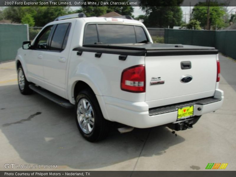Oxford White / Dark Charcoal/Camel 2007 Ford Explorer Sport Trac Limited