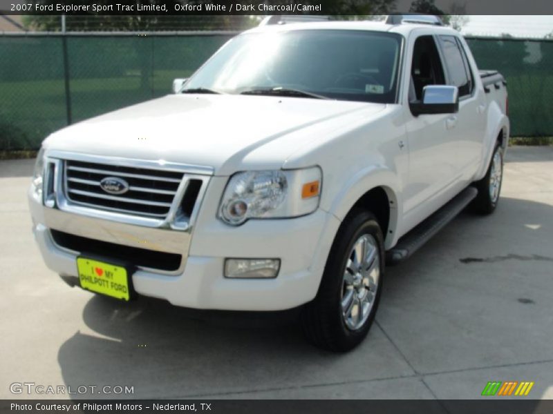 Oxford White / Dark Charcoal/Camel 2007 Ford Explorer Sport Trac Limited