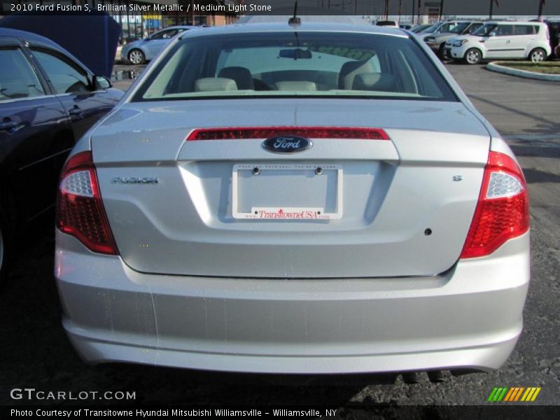 Brilliant Silver Metallic / Medium Light Stone 2010 Ford Fusion S