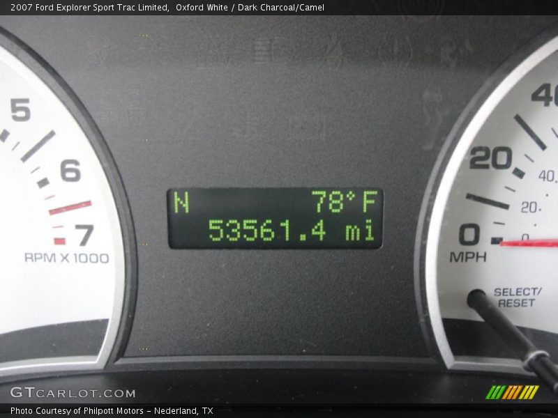 Oxford White / Dark Charcoal/Camel 2007 Ford Explorer Sport Trac Limited