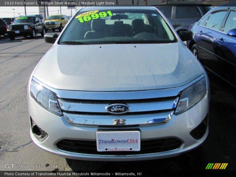Brilliant Silver Metallic / Medium Light Stone 2010 Ford Fusion S