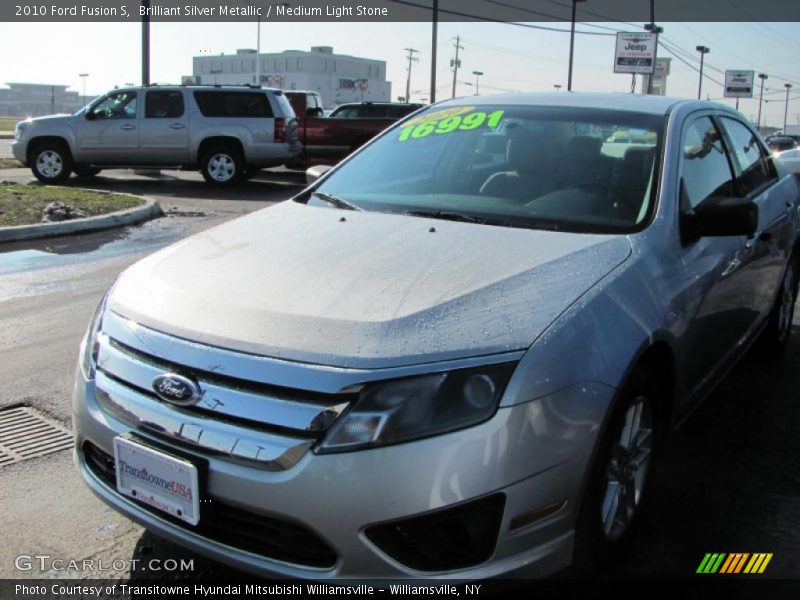 Brilliant Silver Metallic / Medium Light Stone 2010 Ford Fusion S