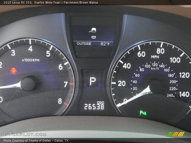 Starfire White Pearl / Parchment/Brown Walnut 2010 Lexus RX 350
