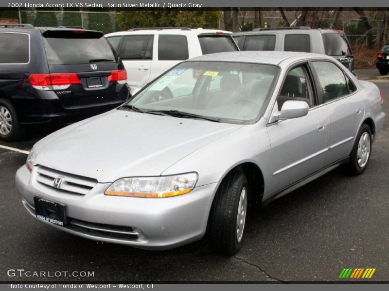 Satin Silver Metallic / Quartz Gray 2002 Honda Accord LX V6 Sedan