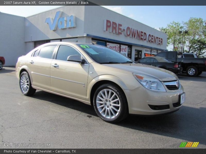 Golden Cashmere Metallic / Black 2007 Saturn Aura XR