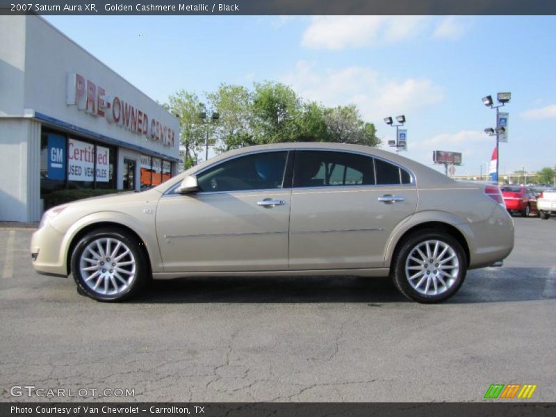 Golden Cashmere Metallic / Black 2007 Saturn Aura XR