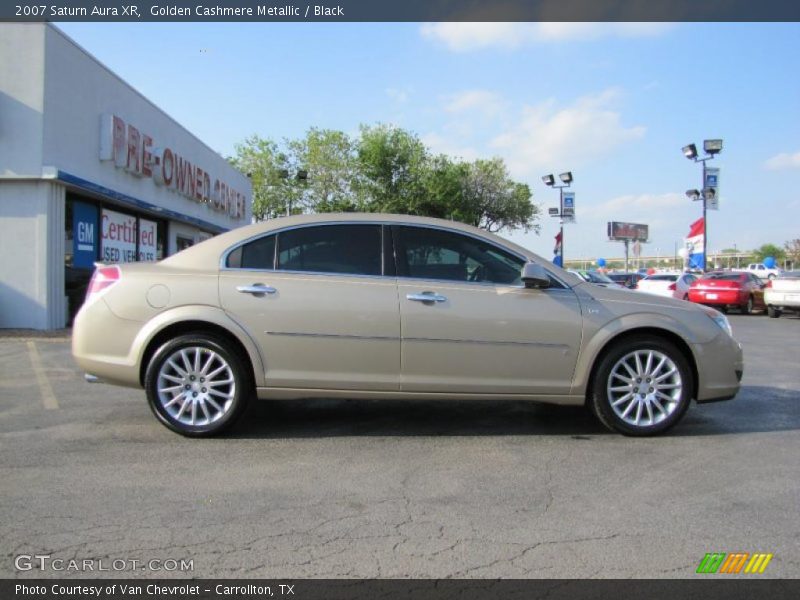 Golden Cashmere Metallic / Black 2007 Saturn Aura XR