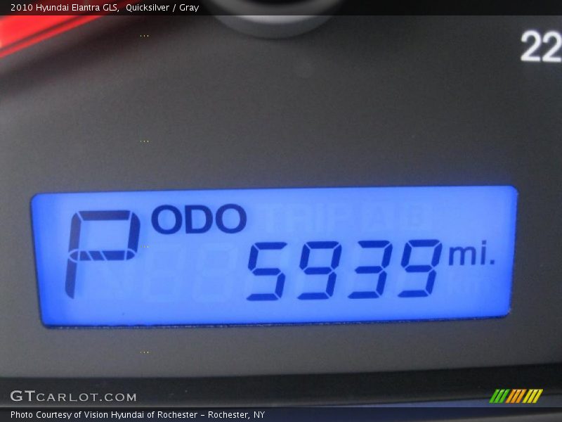 Quicksilver / Gray 2010 Hyundai Elantra GLS