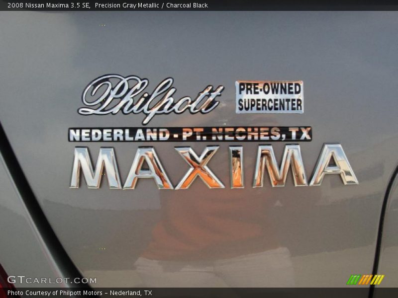 Precision Gray Metallic / Charcoal Black 2008 Nissan Maxima 3.5 SE