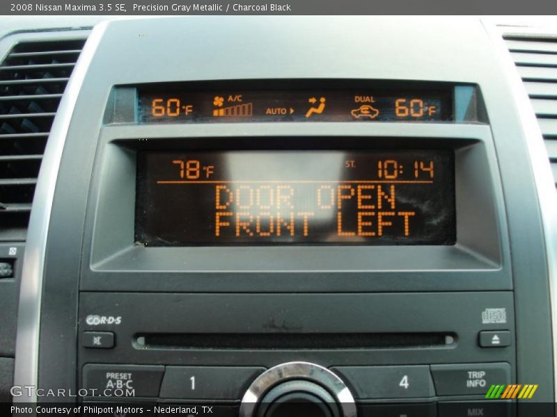 Precision Gray Metallic / Charcoal Black 2008 Nissan Maxima 3.5 SE