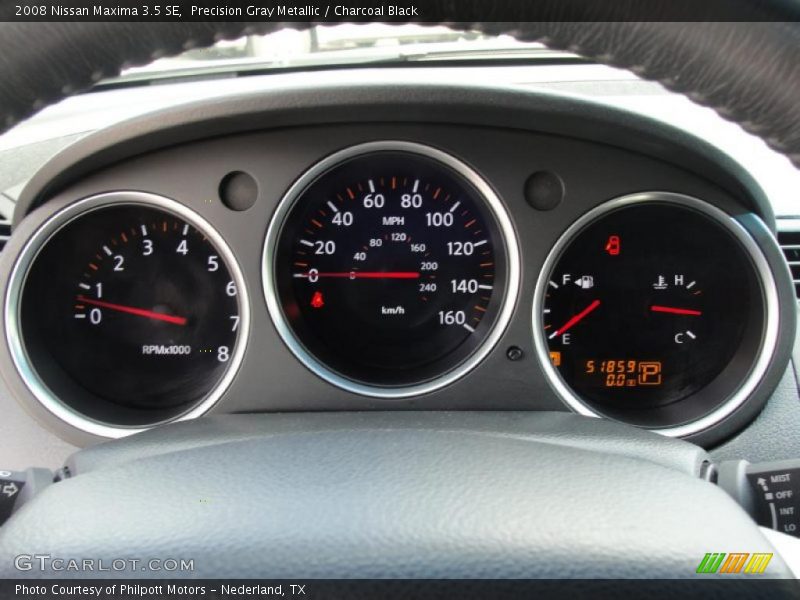 Precision Gray Metallic / Charcoal Black 2008 Nissan Maxima 3.5 SE