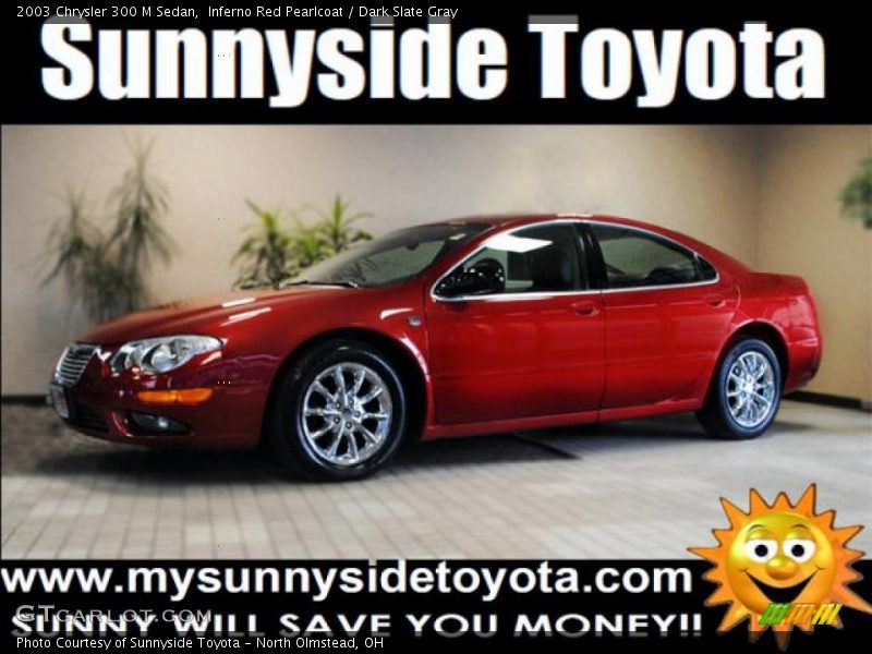 Inferno Red Pearlcoat / Dark Slate Gray 2003 Chrysler 300 M Sedan
