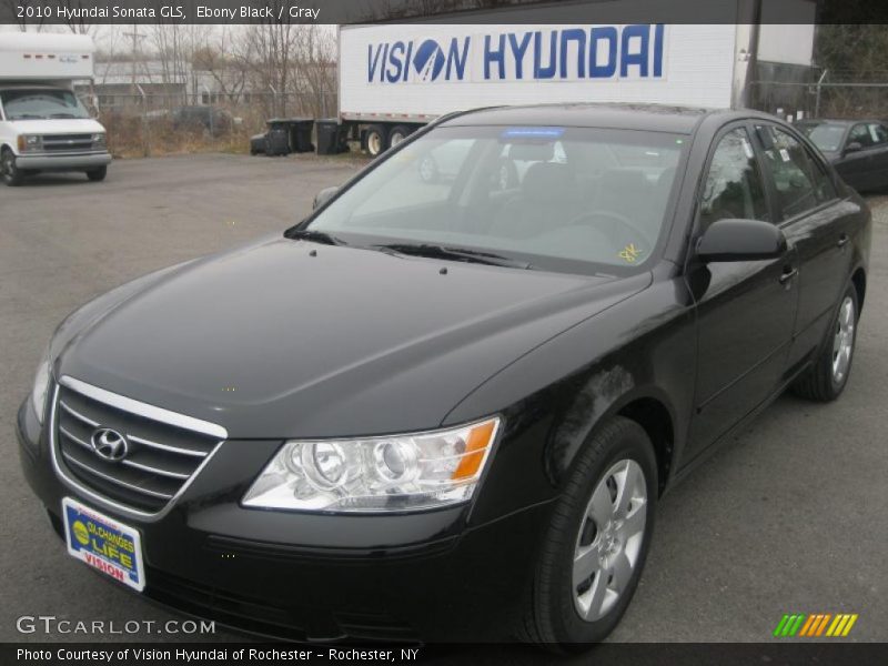Ebony Black / Gray 2010 Hyundai Sonata GLS