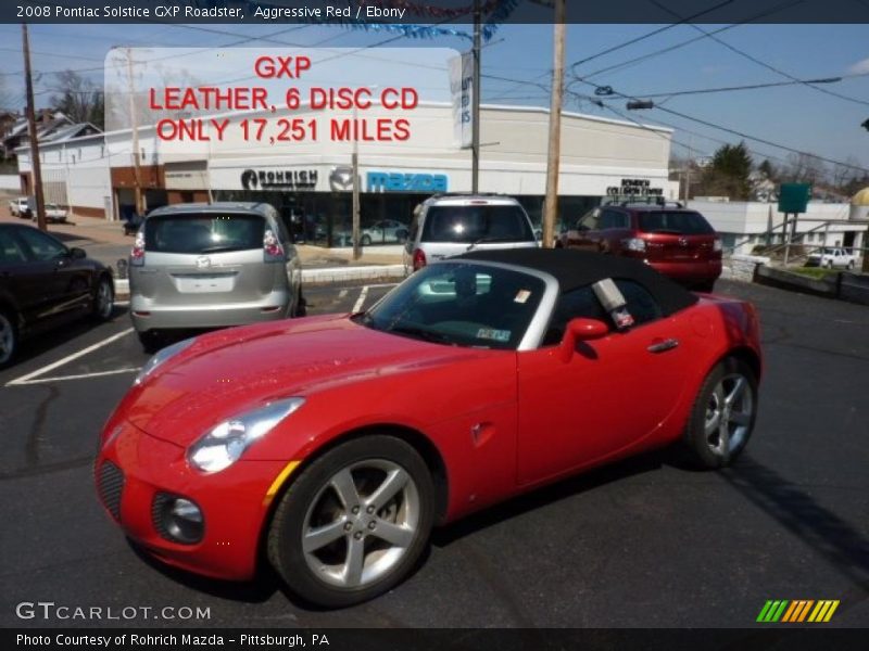Aggressive Red / Ebony 2008 Pontiac Solstice GXP Roadster
