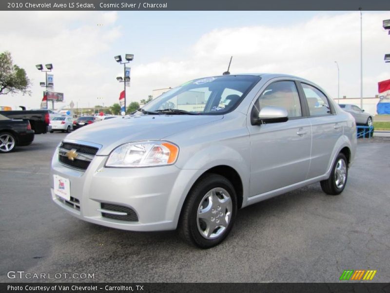 Cosmic Silver / Charcoal 2010 Chevrolet Aveo LS Sedan