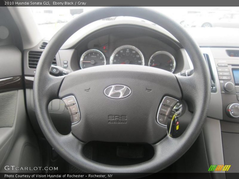 Ebony Black / Gray 2010 Hyundai Sonata GLS