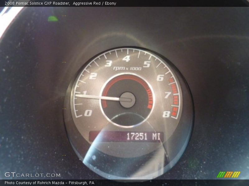 Aggressive Red / Ebony 2008 Pontiac Solstice GXP Roadster