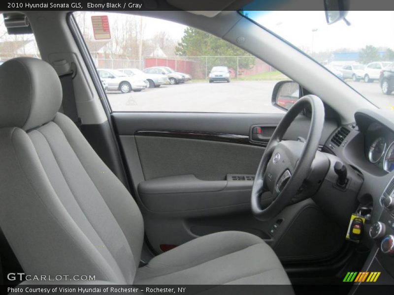 Ebony Black / Gray 2010 Hyundai Sonata GLS