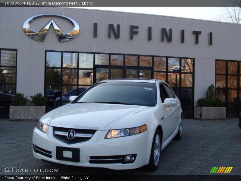 White Diamond Pearl / Ebony 2008 Acura TL 3.2