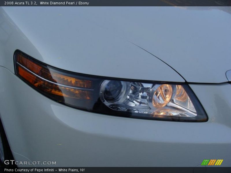 White Diamond Pearl / Ebony 2008 Acura TL 3.2