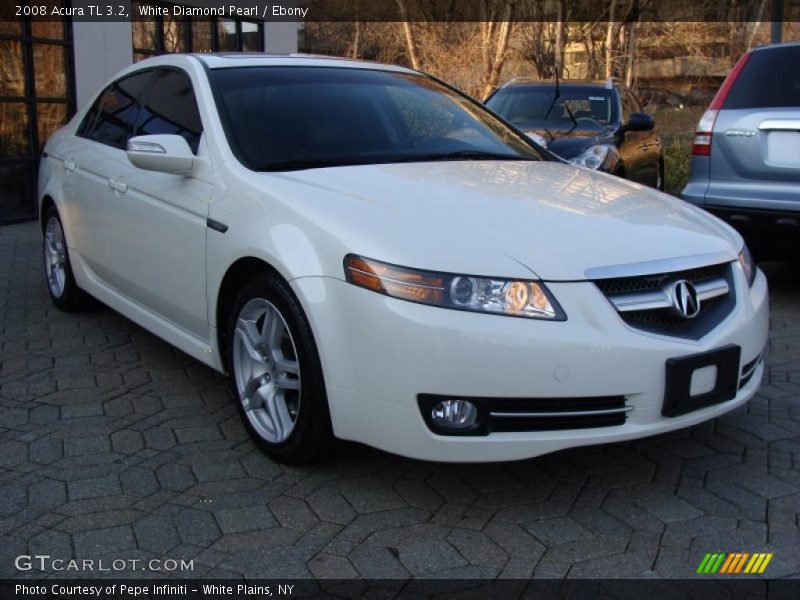 White Diamond Pearl / Ebony 2008 Acura TL 3.2