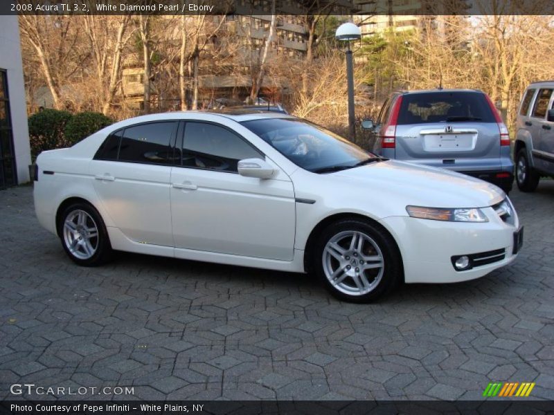 White Diamond Pearl / Ebony 2008 Acura TL 3.2