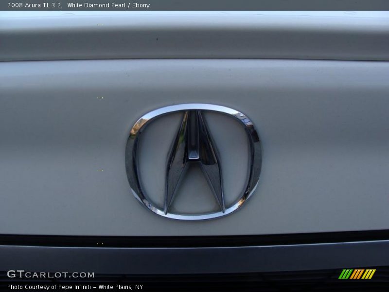 White Diamond Pearl / Ebony 2008 Acura TL 3.2