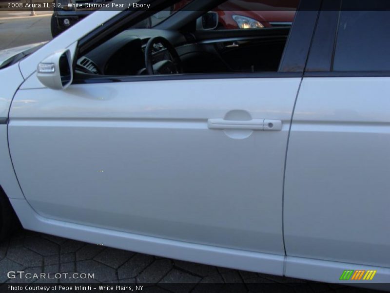 White Diamond Pearl / Ebony 2008 Acura TL 3.2