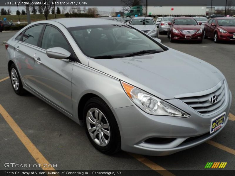 Radiant Silver / Gray 2011 Hyundai Sonata GLS