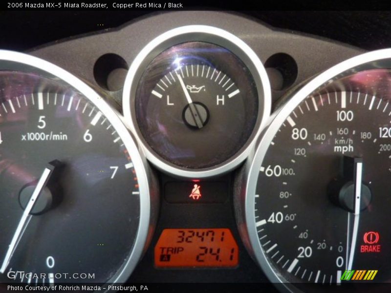 Copper Red Mica / Black 2006 Mazda MX-5 Miata Roadster