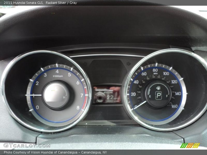 Radiant Silver / Gray 2011 Hyundai Sonata GLS